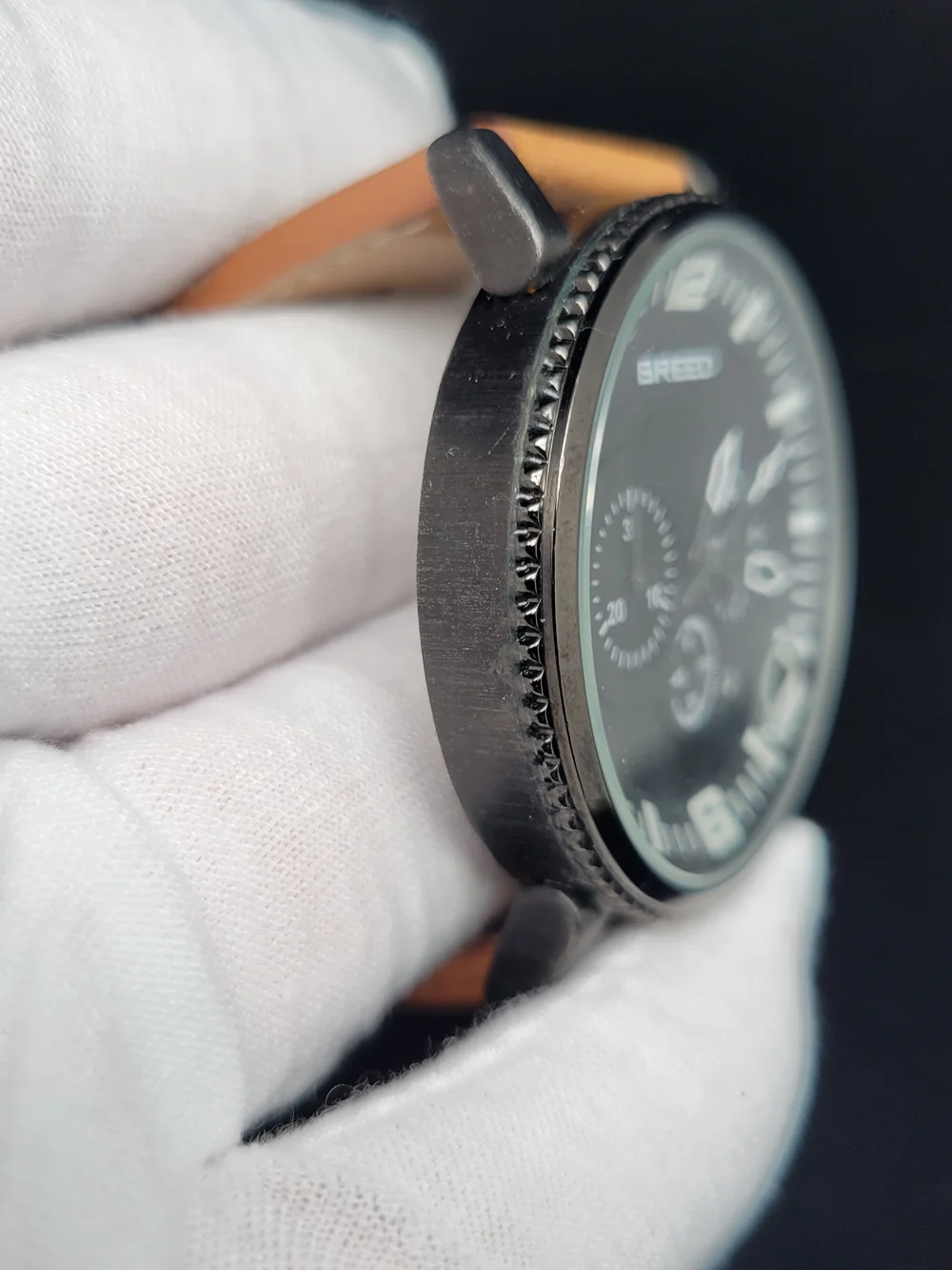 Breed Men's Chronograph Quartz Watch | Black Dial | Date Display | 50M WR